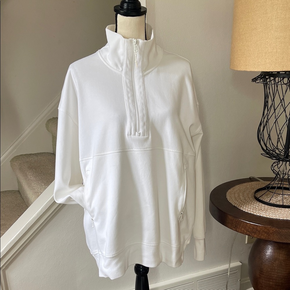 Old Navy Dynamic Fleece “Magnolia” Oversized Half-Zip Pullover Sweatshirt Size L